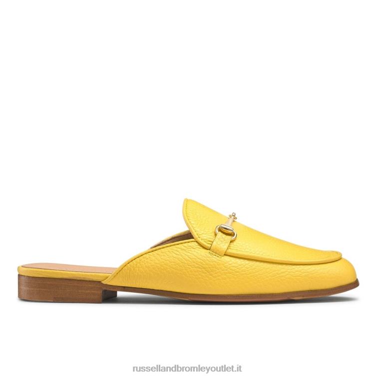giallo V0V4J238 donne Russell And Bromley loafermule mocassino senza schienale
