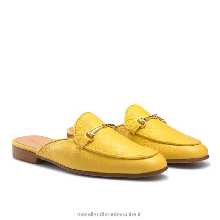 giallo V0V4J238 donne Russell And Bromley loafermule mocassino senza schienale