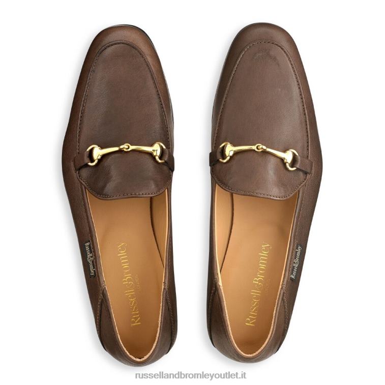 marrone V0V4J214 donne Russell And Bromley mocassino filetto mocassino