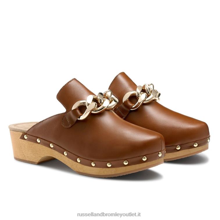 marrone V0V4J231 donne Russell And Bromley zoccolo a punta chiusa catena dellabosco
