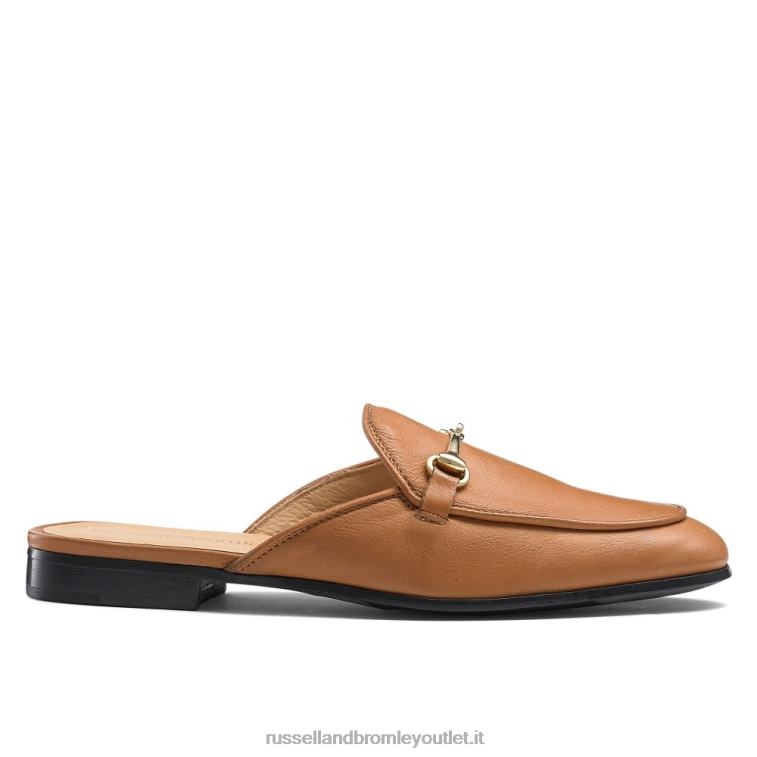 marrone V0V4J239 donne Russell And Bromley loafermule mocassino senza schienale