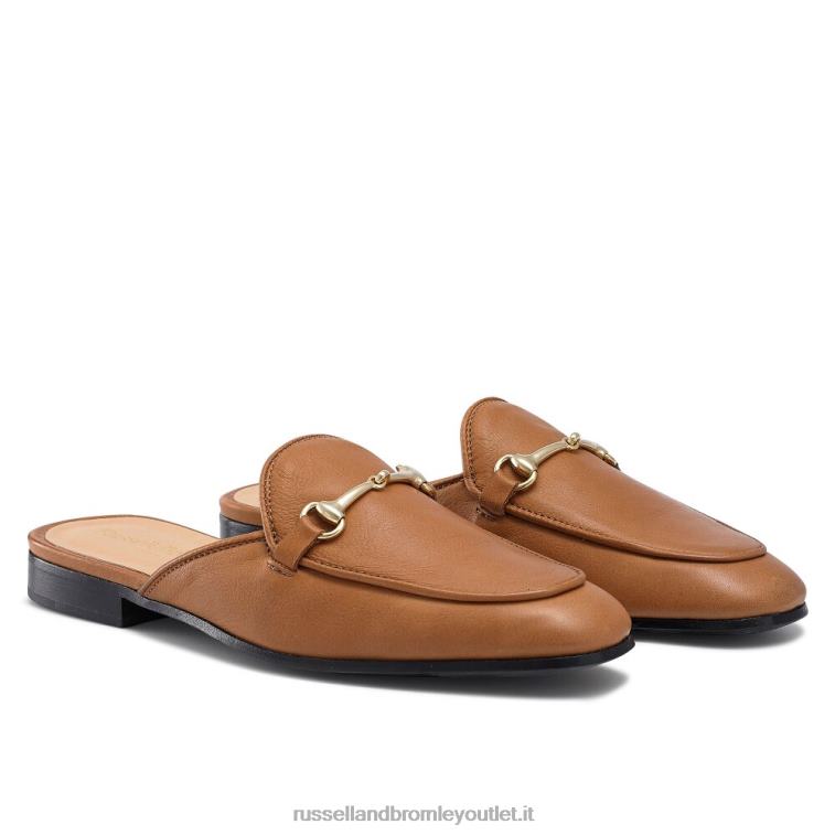 marrone V0V4J239 donne Russell And Bromley loafermule mocassino senza schienale