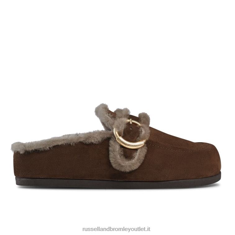 marrone V0V4J253 donne Russell And Bromley mocassino zoccolo luxo senza schienale