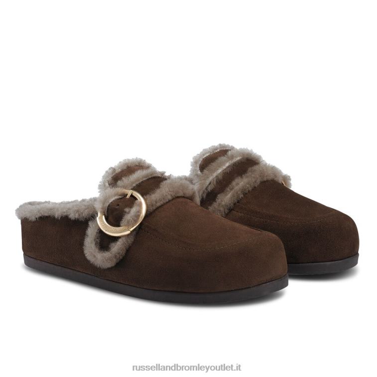 marrone V0V4J253 donne Russell And Bromley mocassino zoccolo luxo senza schienale