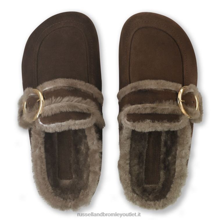 marrone V0V4J253 donne Russell And Bromley mocassino zoccolo luxo senza schienale