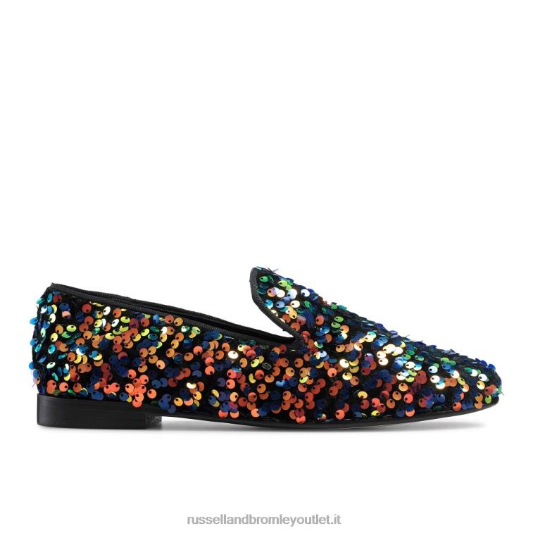 multi V0V4J249 donne Russell And Bromley mocassino con paillettes scintillanti