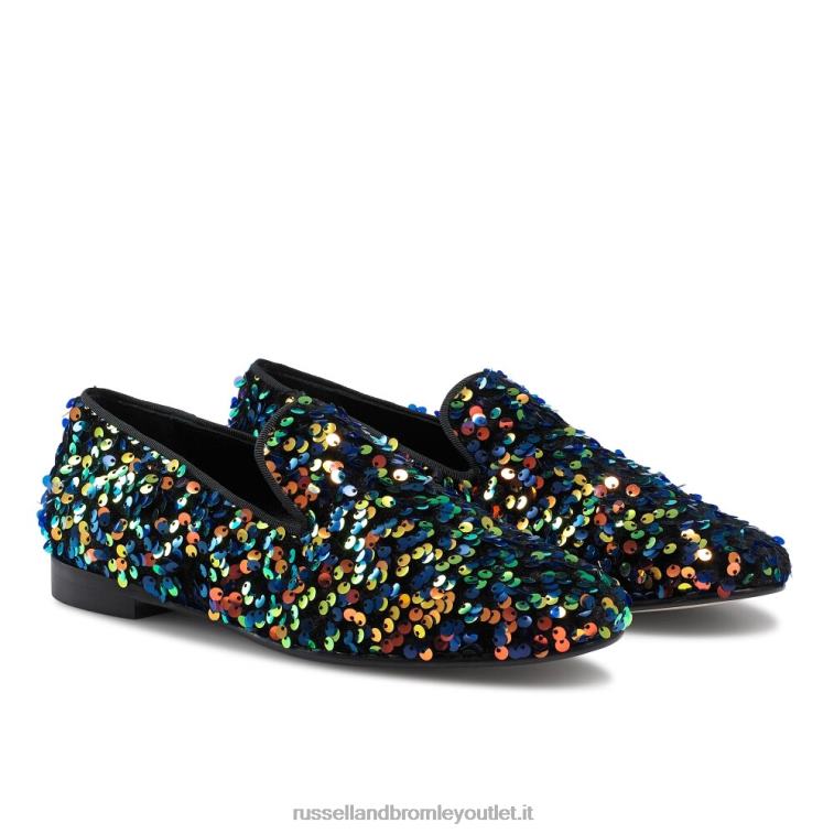 multi V0V4J249 donne Russell And Bromley mocassino con paillettes scintillanti