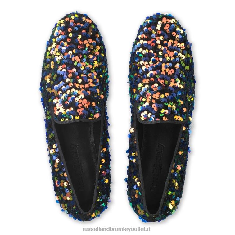 multi V0V4J249 donne Russell And Bromley mocassino con paillettes scintillanti