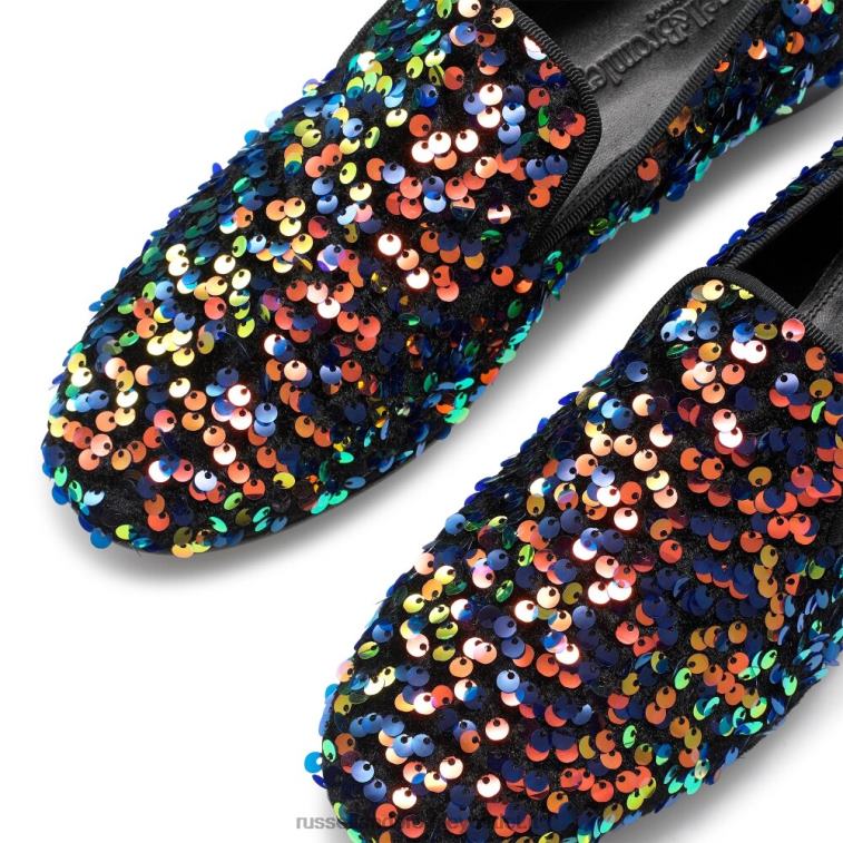multi V0V4J249 donne Russell And Bromley mocassino con paillettes scintillanti