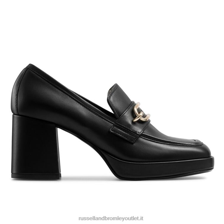 nero V0V4J110 donne Russell And Bromley mocassino con plateau a blocchi