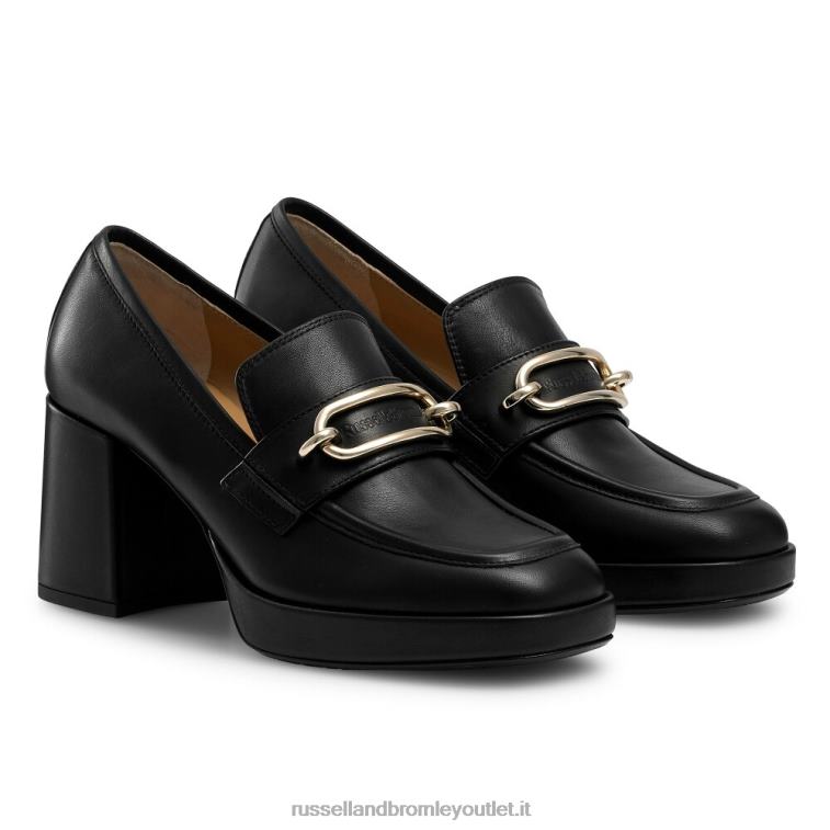 nero V0V4J110 donne Russell And Bromley mocassino con plateau a blocchi