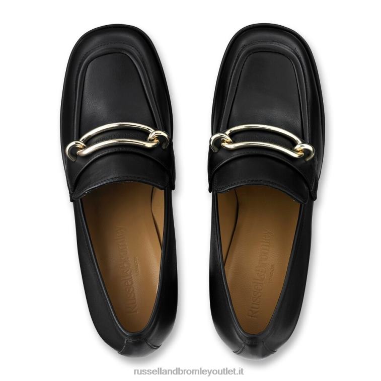 nero V0V4J110 donne Russell And Bromley mocassino con plateau a blocchi