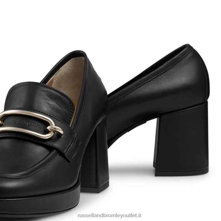 nero V0V4J110 donne Russell And Bromley mocassino con plateau a blocchi