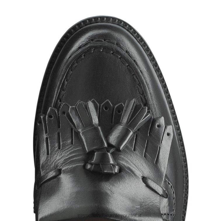 nero V0V4J192 donne Russell And Bromley mocassino chester con nappine