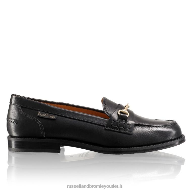 nero V0V4J194 donne Russell And Bromley mocassino con finiture a filetto brewster