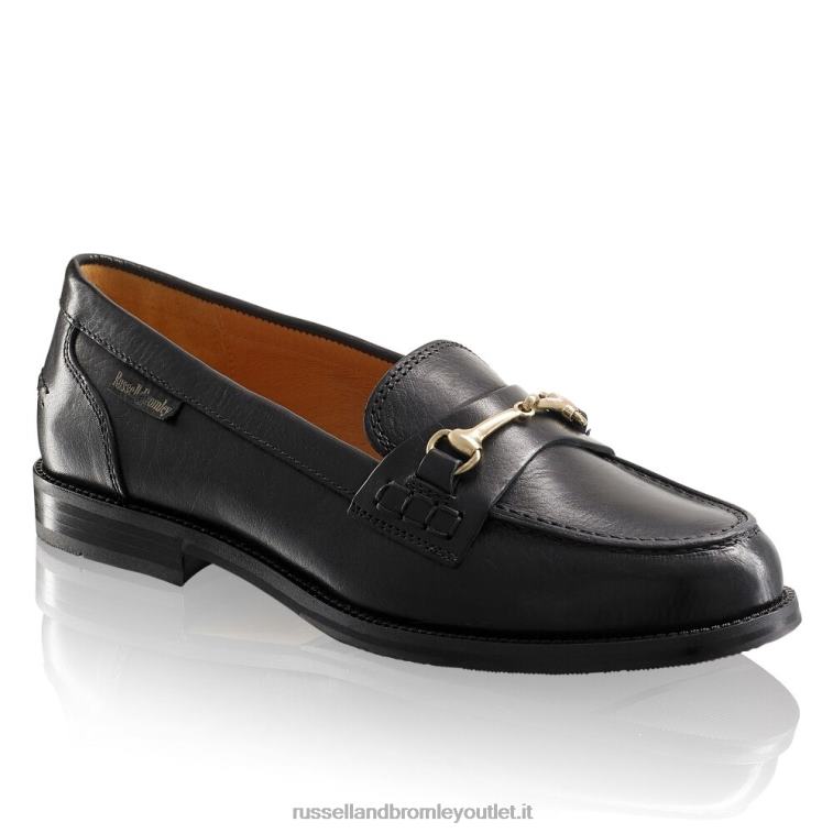 nero V0V4J194 donne Russell And Bromley mocassino con finiture a filetto brewster