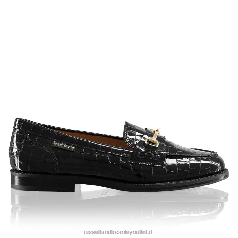 nero V0V4J195 donne Russell And Bromley mocassino con finiture a filetto brewster