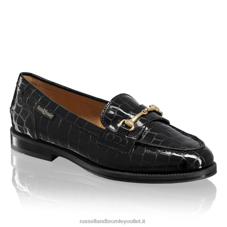 nero V0V4J195 donne Russell And Bromley mocassino con finiture a filetto brewster