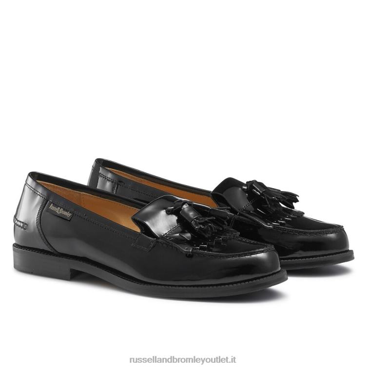 nero V0V4J196 donne Russell And Bromley mocassino chester con nappine