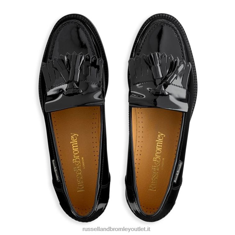 nero V0V4J196 donne Russell And Bromley mocassino chester con nappine