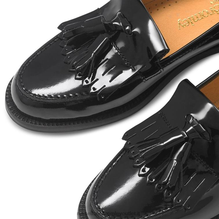 nero V0V4J196 donne Russell And Bromley mocassino chester con nappine
