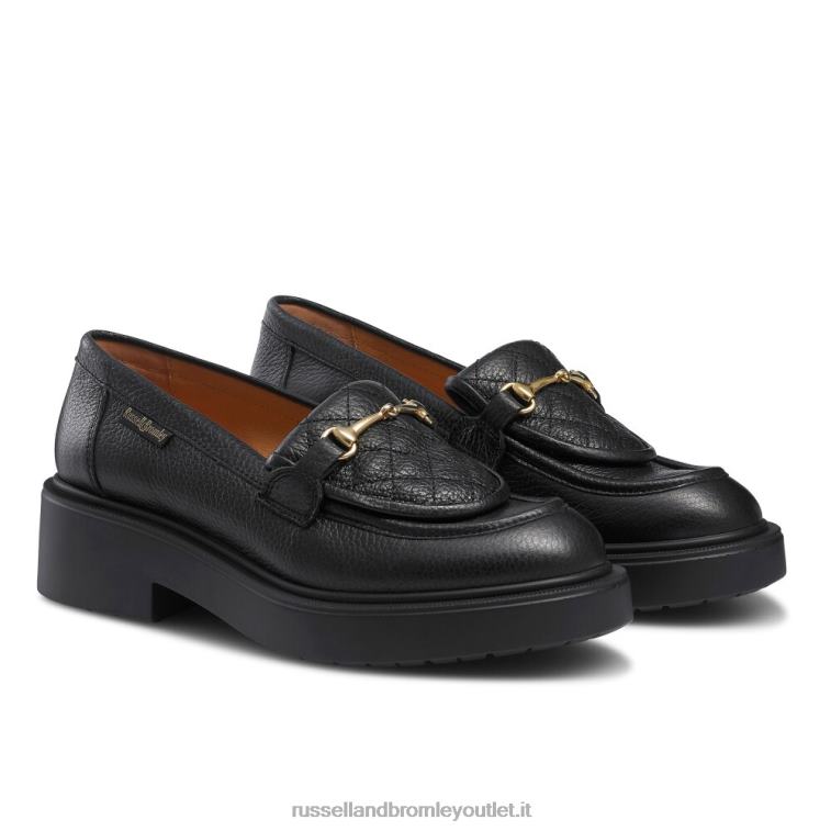 nero V0V4J197 donne Russell And Bromley mocassino trapuntato a nuvola