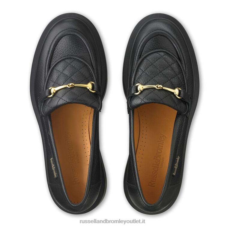 nero V0V4J197 donne Russell And Bromley mocassino trapuntato a nuvola