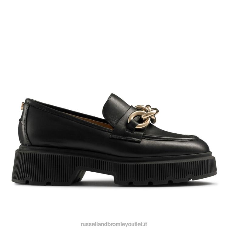nero V0V4J198 donne Russell And Bromley ringo mocassino ad anello pesante