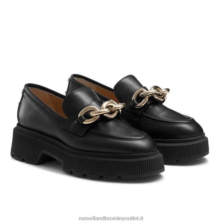 nero V0V4J198 donne Russell And Bromley ringo mocassino ad anello pesante