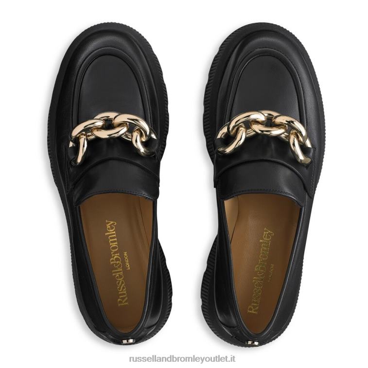nero V0V4J198 donne Russell And Bromley ringo mocassino ad anello pesante