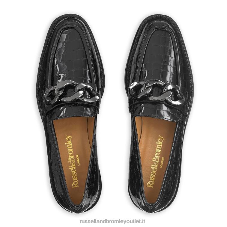 nero V0V4J202 donne Russell And Bromley mocassino cleopatra 3 anelli