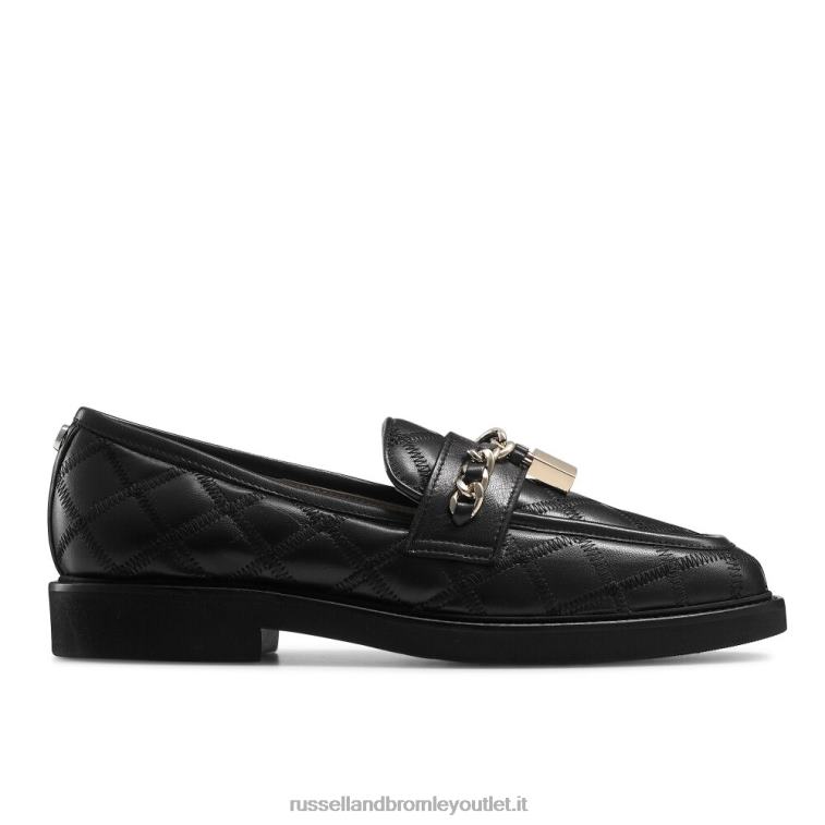 nero V0V4J203 donne Russell And Bromley mocassino catena kiya