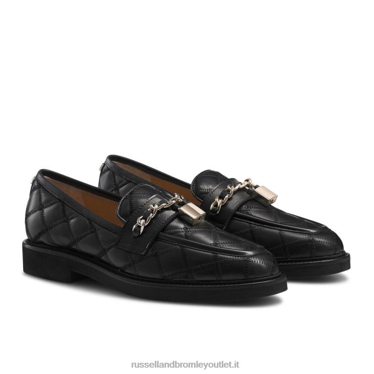 nero V0V4J203 donne Russell And Bromley mocassino catena kiya