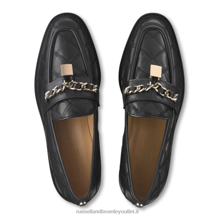 nero V0V4J203 donne Russell And Bromley mocassino catena kiya