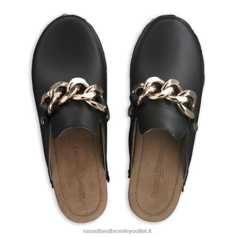 nero V0V4J230 donne Russell And Bromley zoccolo a punta chiusa catena dellabosco
