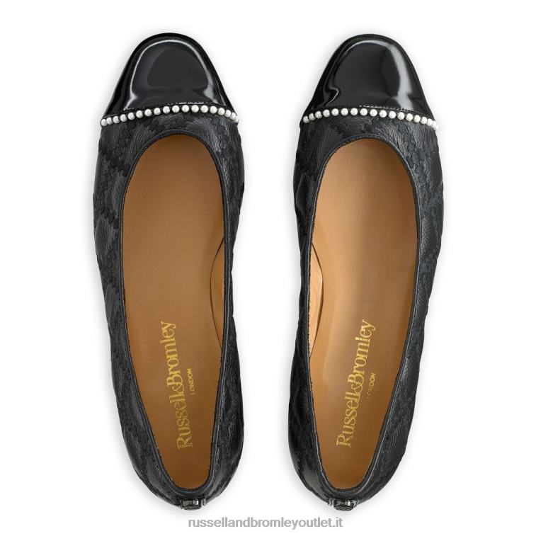nero V0V4J240 donne Russell And Bromley ballerine boulevard perle