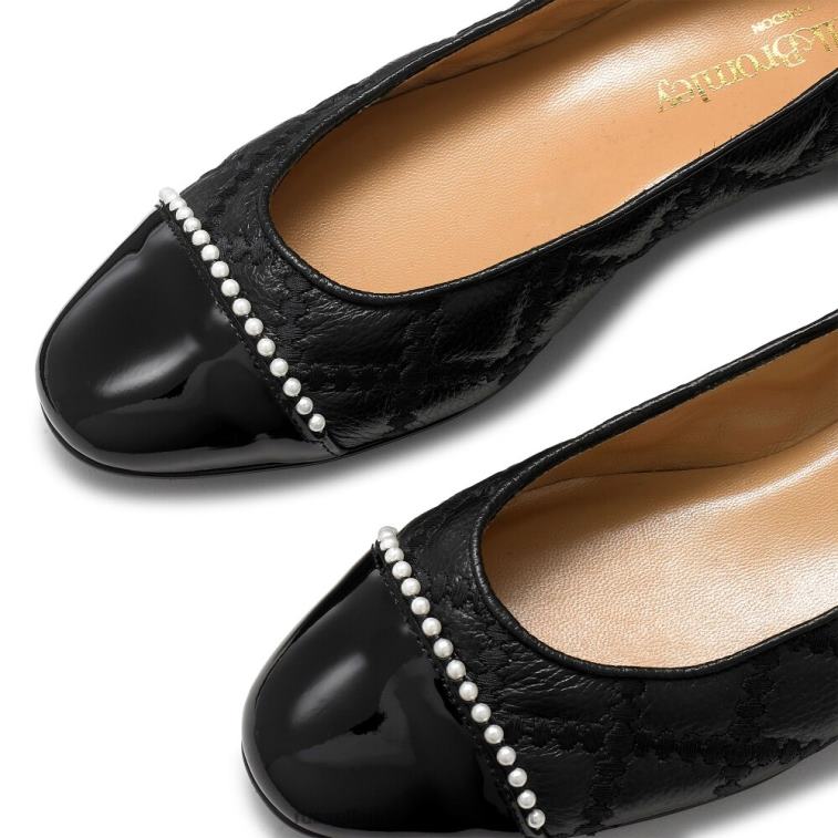 nero V0V4J240 donne Russell And Bromley ballerine boulevard perle