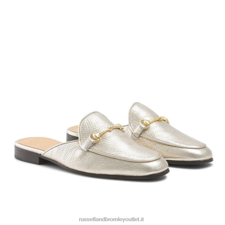 oro V0V4J235 donne Russell And Bromley loafermule mocassino senza schienale
