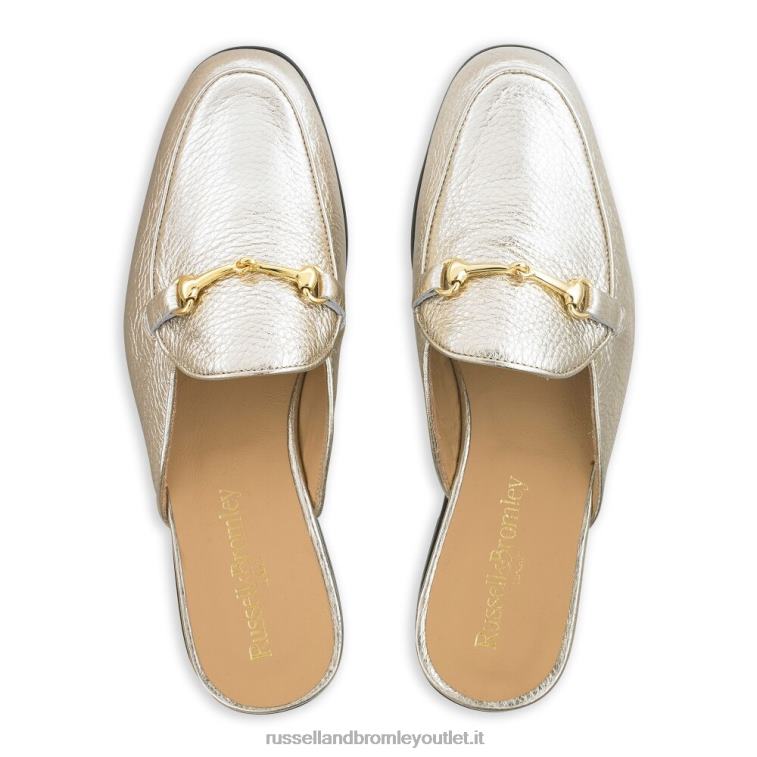 oro V0V4J235 donne Russell And Bromley loafermule mocassino senza schienale