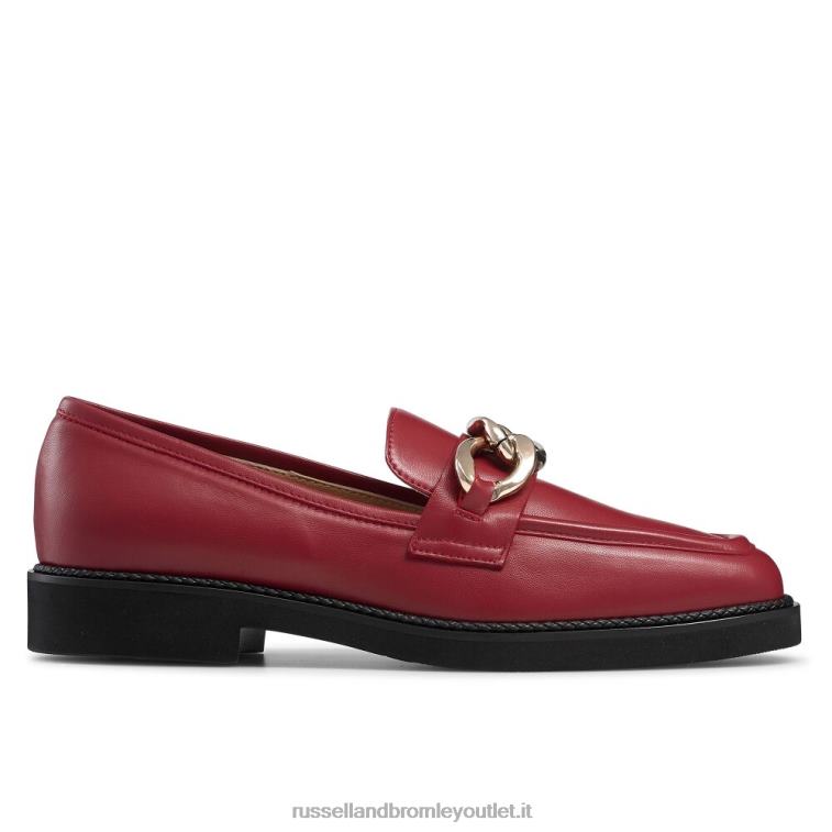 rosso V0V4J201 donne Russell And Bromley mocassino cleopatra 3 anelli