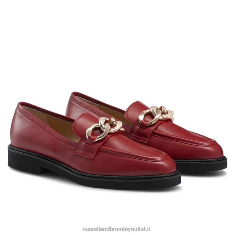 rosso V0V4J201 donne Russell And Bromley mocassino cleopatra 3 anelli