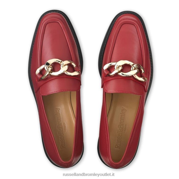 rosso V0V4J201 donne Russell And Bromley mocassino cleopatra 3 anelli
