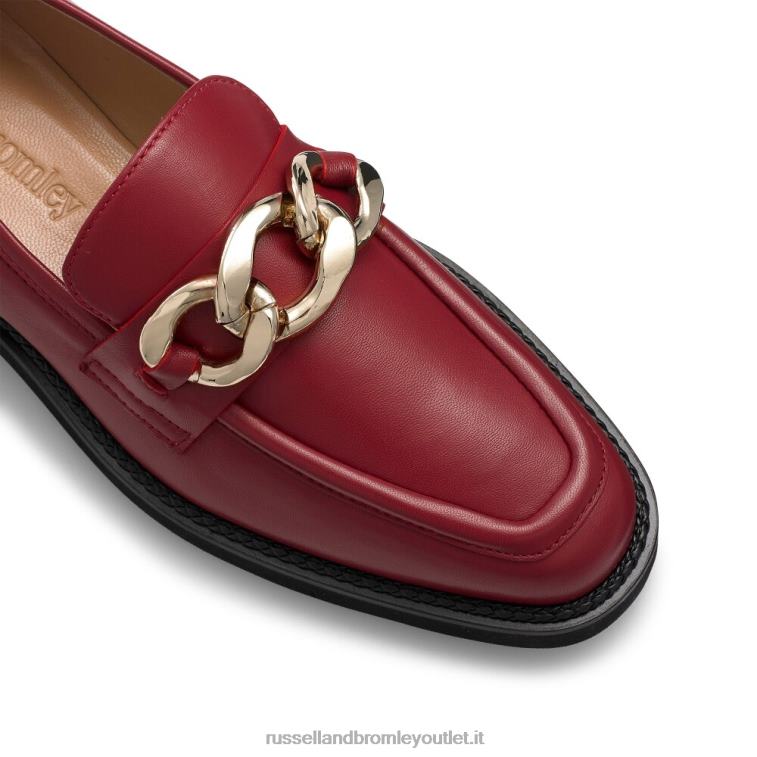 rosso V0V4J201 donne Russell And Bromley mocassino cleopatra 3 anelli