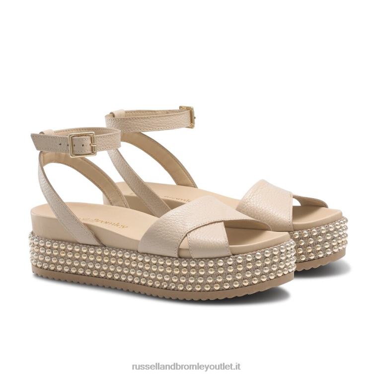 arrossire V0V4J375 donne Russell And Bromley sandalo flatform con perle goldmine
