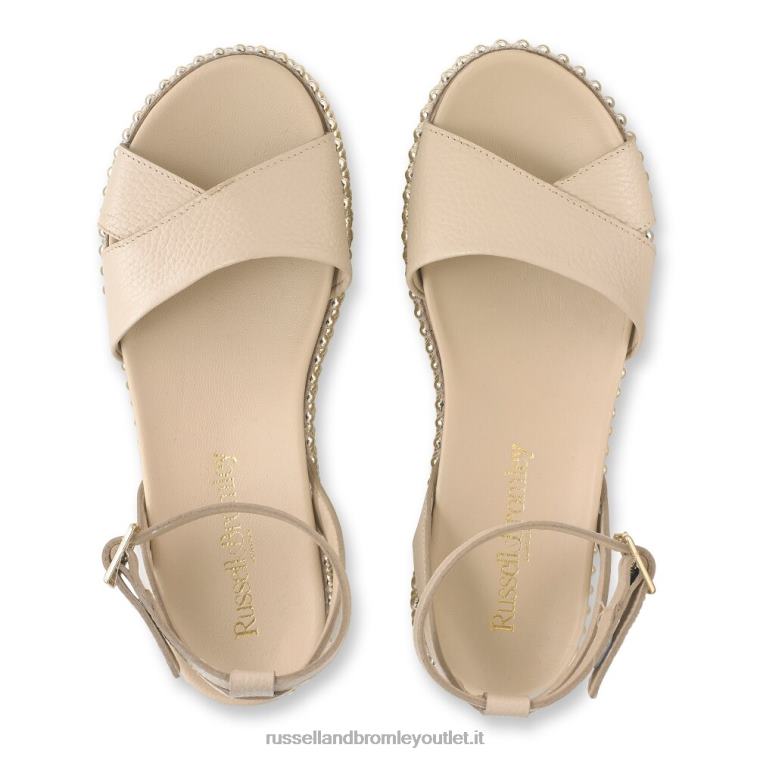 arrossire V0V4J375 donne Russell And Bromley sandalo flatform con perle goldmine