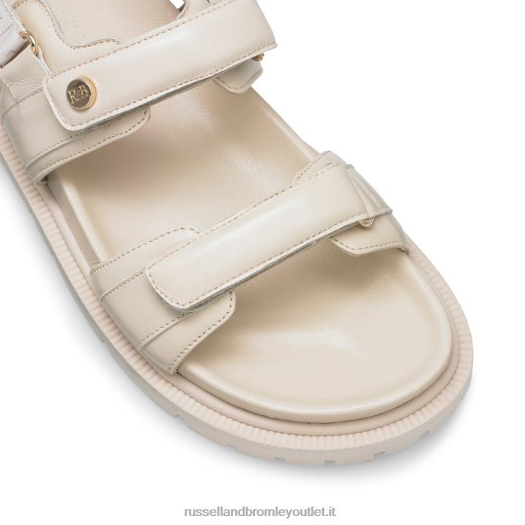 bianco V0V4J373 donne Russell And Bromley sandalo con suola a carrarmato trax