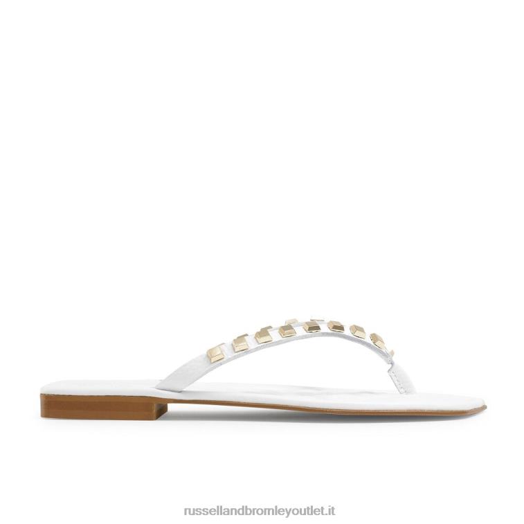 bianco V0V4J410 donne Russell And Bromley sandalo con borchie cairo