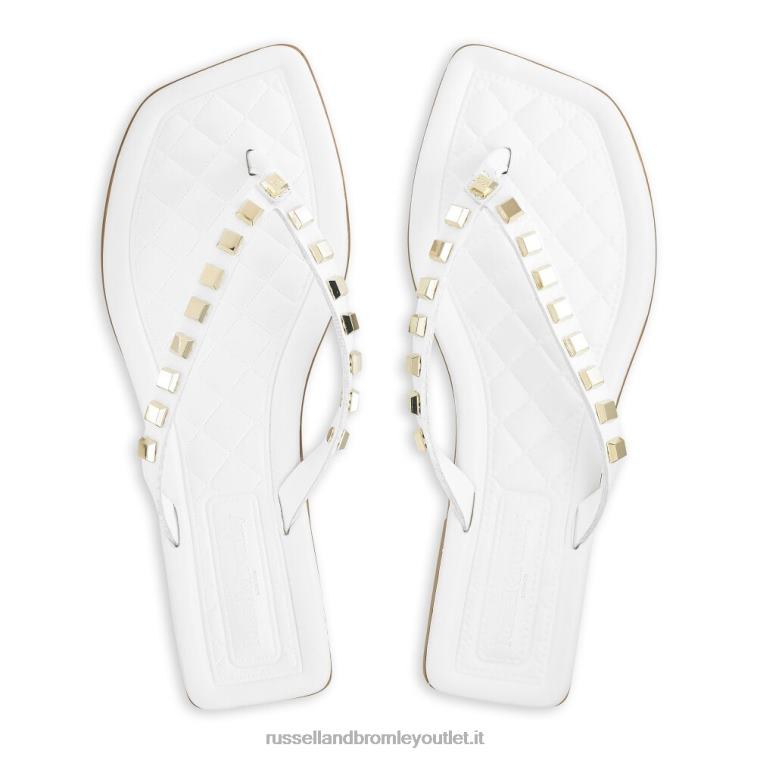 bianco V0V4J410 donne Russell And Bromley sandalo con borchie cairo