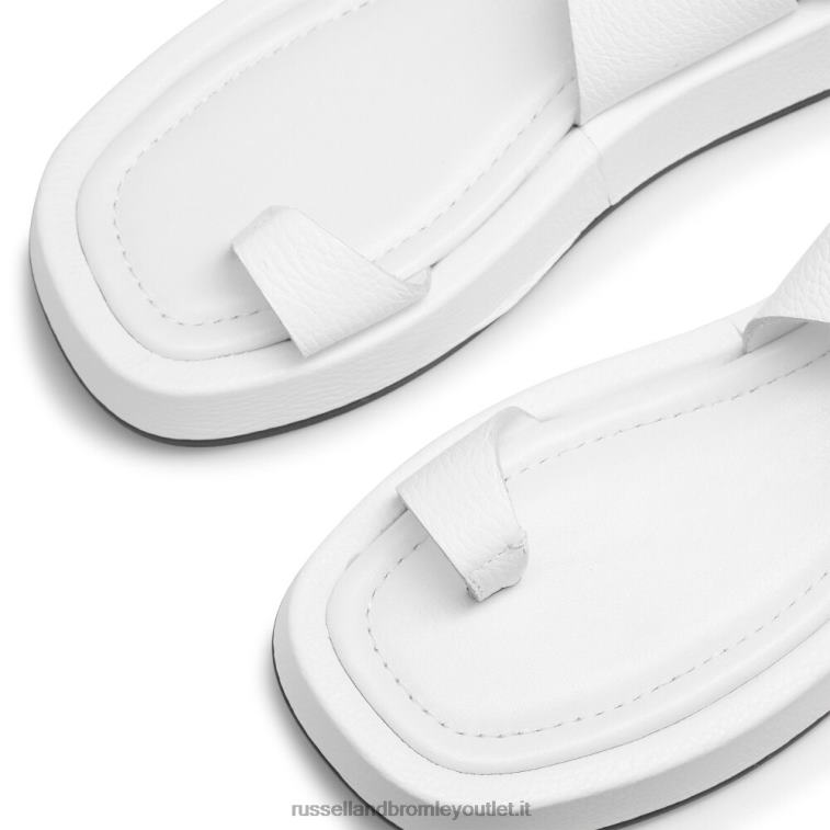bianco V0V4J416 donne Russell And Bromley sandalo totalmente flatform