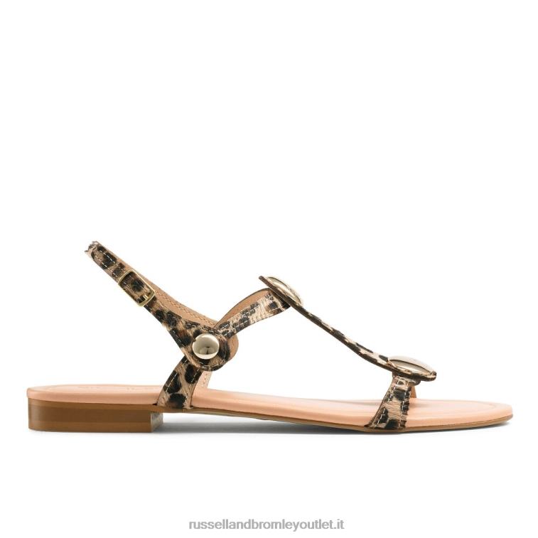 leopardo V0V4J407 donne Russell And Bromley sandalo lauren con finiture a disco